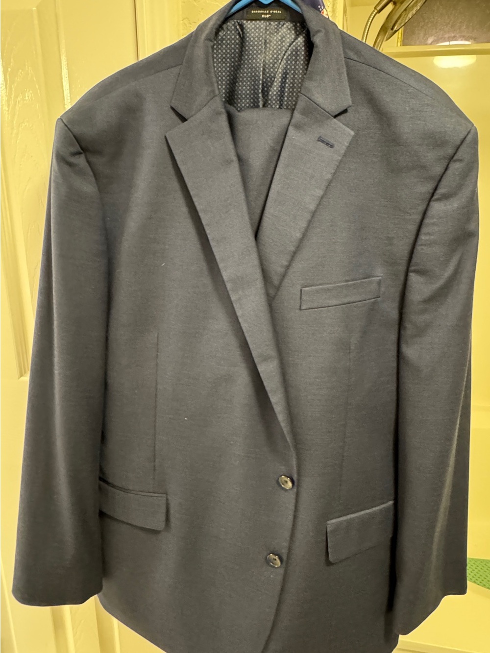 Big and Tall Men's Classic Navy Two-Button Suit